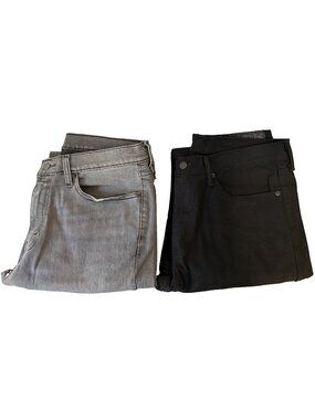 2 pair 541 Levi's 34x36 men's black + gray silver jeans denim dad straight leg